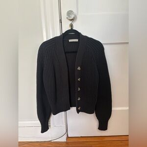 Everlane black cropped cotton cardigan Size XS